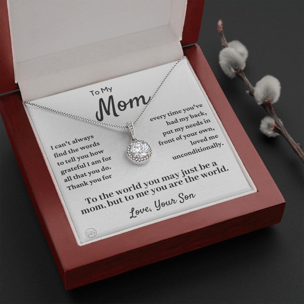 Mom - Loved Mother - Necklace | Gift for Mother From Son, Mother's Day Necklace, I'll Always Be Your Little Boy, Mom and Son, Eternal Hope