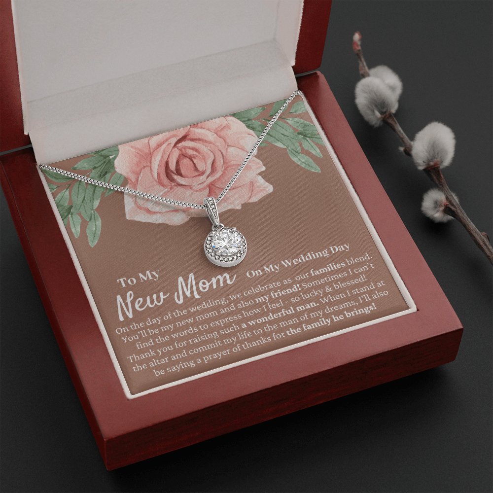 Mother in Law Wedding Gift from Bride - Mother of the Groom Necklace, Sentimental Future Mother-in-Law, Mother-In-Law Gift, Desert Rose