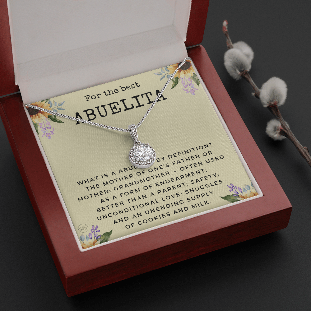 Gift for Abuelita | Grandmother Nickname, Grandma, Mother's Day Necklace, Birthday, Get Well, Missing You, Spanish, Christmas, From Family Grandkids  Granddaughter Grandson 1118dE