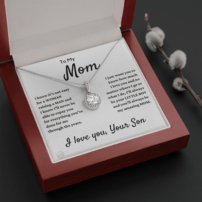Mom - Loved Mother - Necklace | Gift for Mother From Son, Mother's Day Necklace, I'll Always Be Your Little Boy, Birthday Gift for Mom, Hope