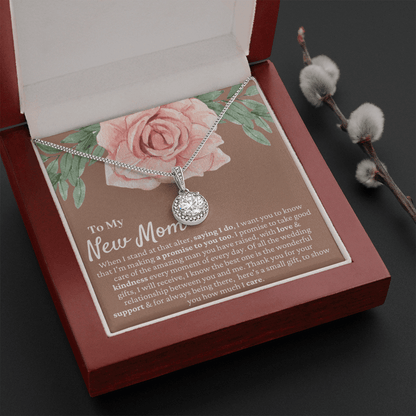 Mother in Law Wedding Gift from Bride - Mother of the Groom Necklace, Sentimental Future Mother-in-Law, MIL Gift, Desert Rose