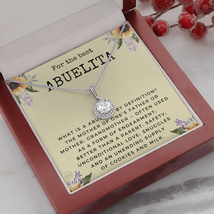 Gift for Abuelita | Grandmother Nickname, Grandma, Mother's Day Necklace, Birthday, Get Well, Missing You, Spanish, Christmas, From Family Grandkids  Granddaughter Grandson 1118dE