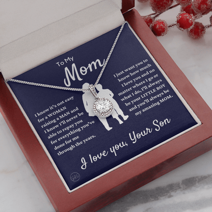 Mom - Always My Mother - Eternal Hope Necklace | Gift for Mother From Son, Mother's Day Present , I'll Always Be Your Little Boy