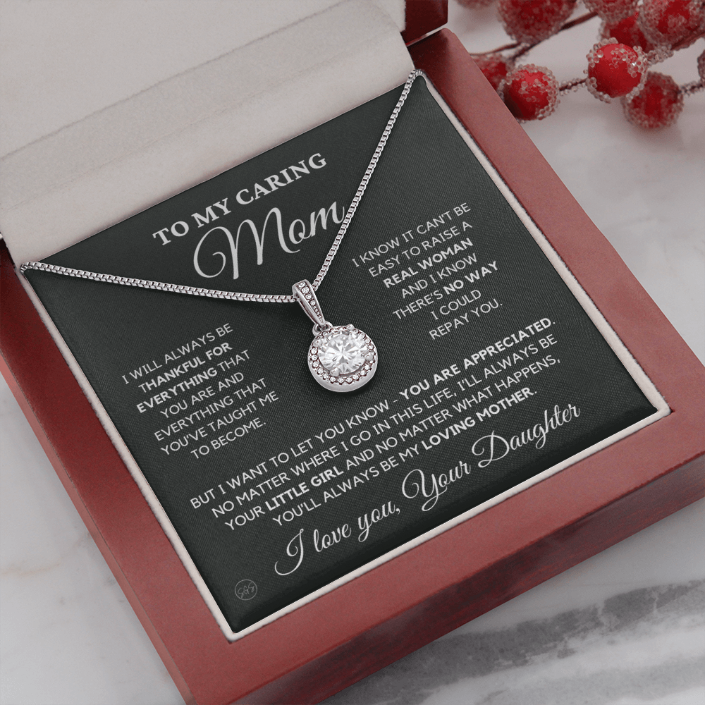 Mom - Forever Grateful - Necklace | Gift for Mother's Day, Gift for Mom From Daughter, Mother & Daughter, I'll Always Be Your Little Girl 2E