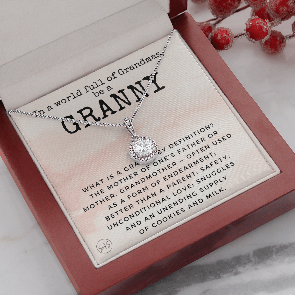 Gift for Granny | Grandmother Nickname, Grandma, Mother's Day Necklace, Birthday, Get Well, Missing You, Granny Definition, Christmas, From Family Grandkids  Granddaughter Grandson 1118cE