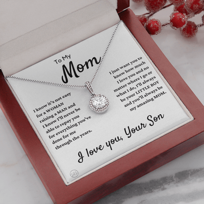 Mom - Loved Mother - Necklace | Gift for Mother From Son, Mother's Day Necklace, I'll Always Be Your Little Boy, Birthday Gift for Mom, Hope