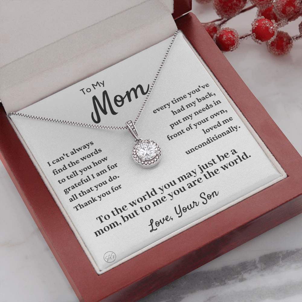 Mom - Loved Mother - Necklace | Gift for Mother From Son, Mother's Day Necklace, I'll Always Be Your Little Boy, Mom and Son, Eternal Hope
