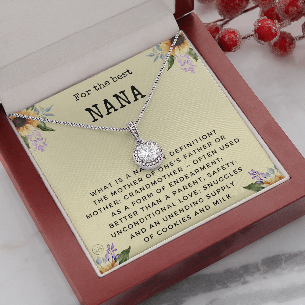 Gift for Nana | Grandmother Nickname, Grandma, Mother's Day Necklace, Birthday, Get Well, Missing You, Nana Definition, Christmas, From Family Grandkids  Granddaughter Grandson 1118dE
