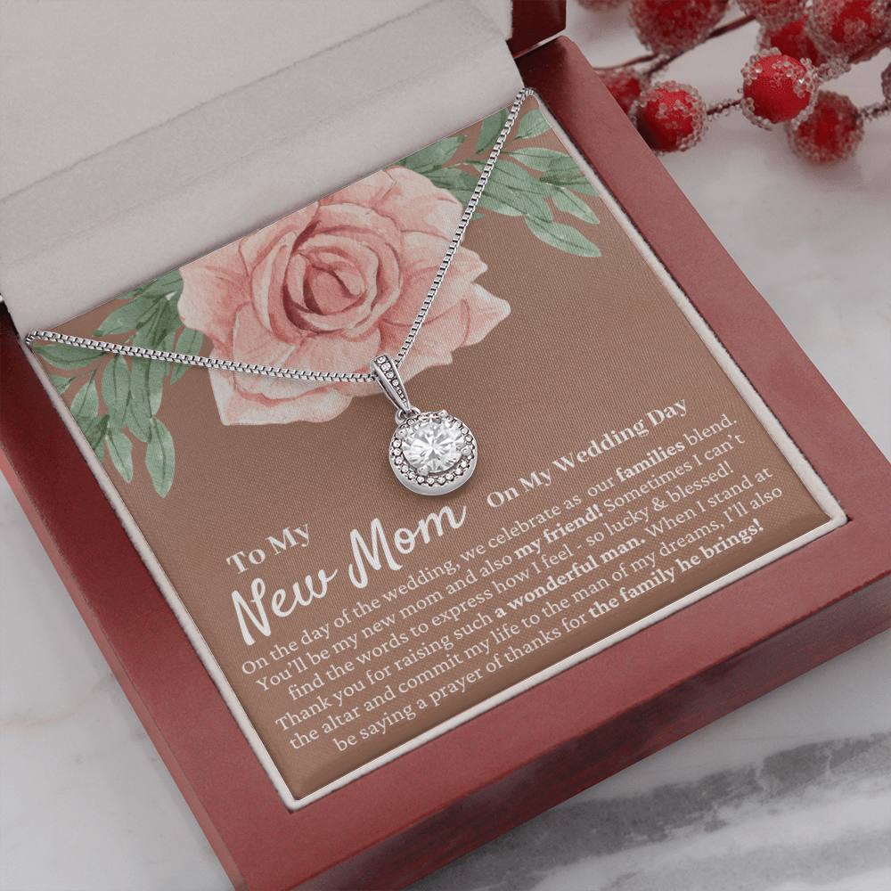 Mother in Law Wedding Gift from Bride - Mother of the Groom Necklace, Sentimental Future Mother-in-Law, Mother-In-Law Gift, Desert Rose