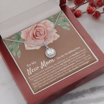 Mother in Law Wedding Gift from Bride - Mother of the Groom Necklace, Sentimental Future Mother-in-Law, Mother-In-Law Gift, Desert Rose