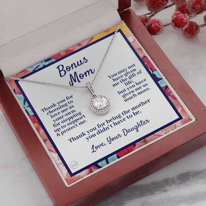 Bonus Mom Gift | Mother's Day Gift for Stepmom, Stepmother, Stepped Up Mom, Grandma, Second Mama, From Step Daughter Son, Birthday 0317lE