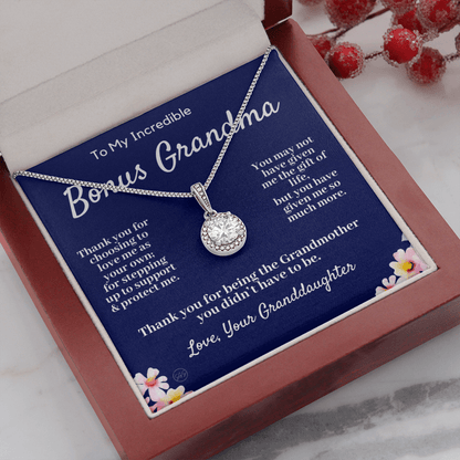 Stepped Up Grandma | Mother's Day Gift for Bonus Grandmother, Grand Mother, From Granddaughter, Second Mama, Foster Grandma Birthday 0419aE