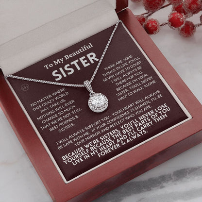 Sister Gift | Sister Christmas Gift, Sister Necklace, Birthday Gift for My Sister, Sentimental Gift Sisters, Christmas Gifts for Sister, 2