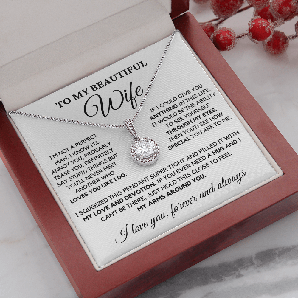 Romantic Gift for Wife - No One Loves You Like I Do | Anniversary Gift from Husband, Valentine's Day Present, Eternal Hope Necklace