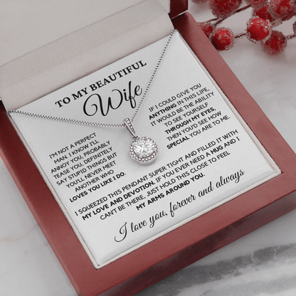 Romantic Gift for Wife - No One Loves You Like I Do | Anniversary Gift from Husband, Valentine's Day Present, Eternal Hope Necklace