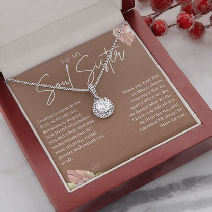 Best Friend Gift | Soul Sister, BFF Necklace, Unbiological Sister, Christmas Gift for Her, Small Long Distance Gifts, Female Best Friend 1