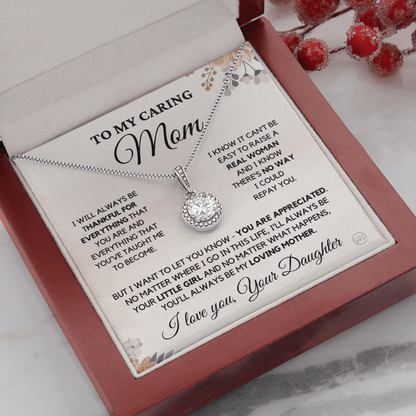 Mom - Forever Grateful - Necklace | Gift for Mother's Day, Gift for Mom From Daughter, Mother & Daughter, I'll Always Be Your Little Girl 3E