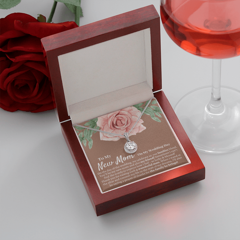 Mother in Law Wedding Gift from Bride - Mother of the Groom Necklace, Sentimental Future Mother-in-Law, Mother-In-Law Gift, Desert Rose