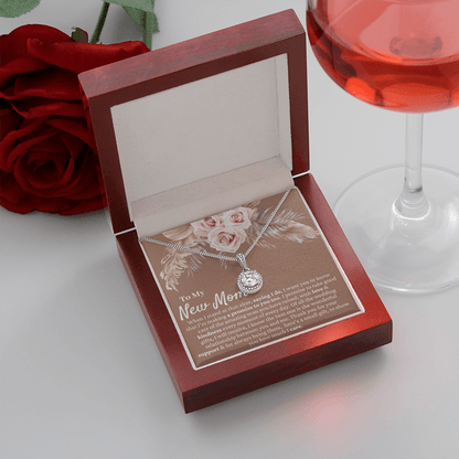 Mother in Law Wedding Gift from Bride - Mother of the Groom Necklace, Sentimental Future Mother-in-Law, Pampas Grass & Desert Rose