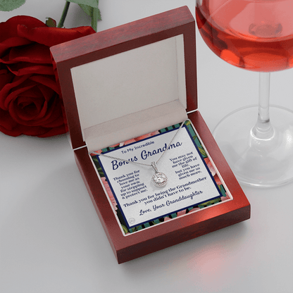 Stepped Up Grandma | Mother's Day Gift for Bonus Grandmother, Grand Mother, From Granddaughter, Second Mama, Foster Grandma Birthday 0419iE