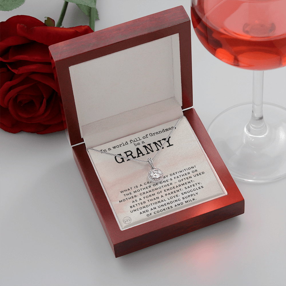 Gift for Granny | Grandmother Nickname, Grandma, Mother's Day Necklace, Birthday, Get Well, Missing You, Granny Definition, Christmas, From Family Grandkids  Granddaughter Grandson 1118cE