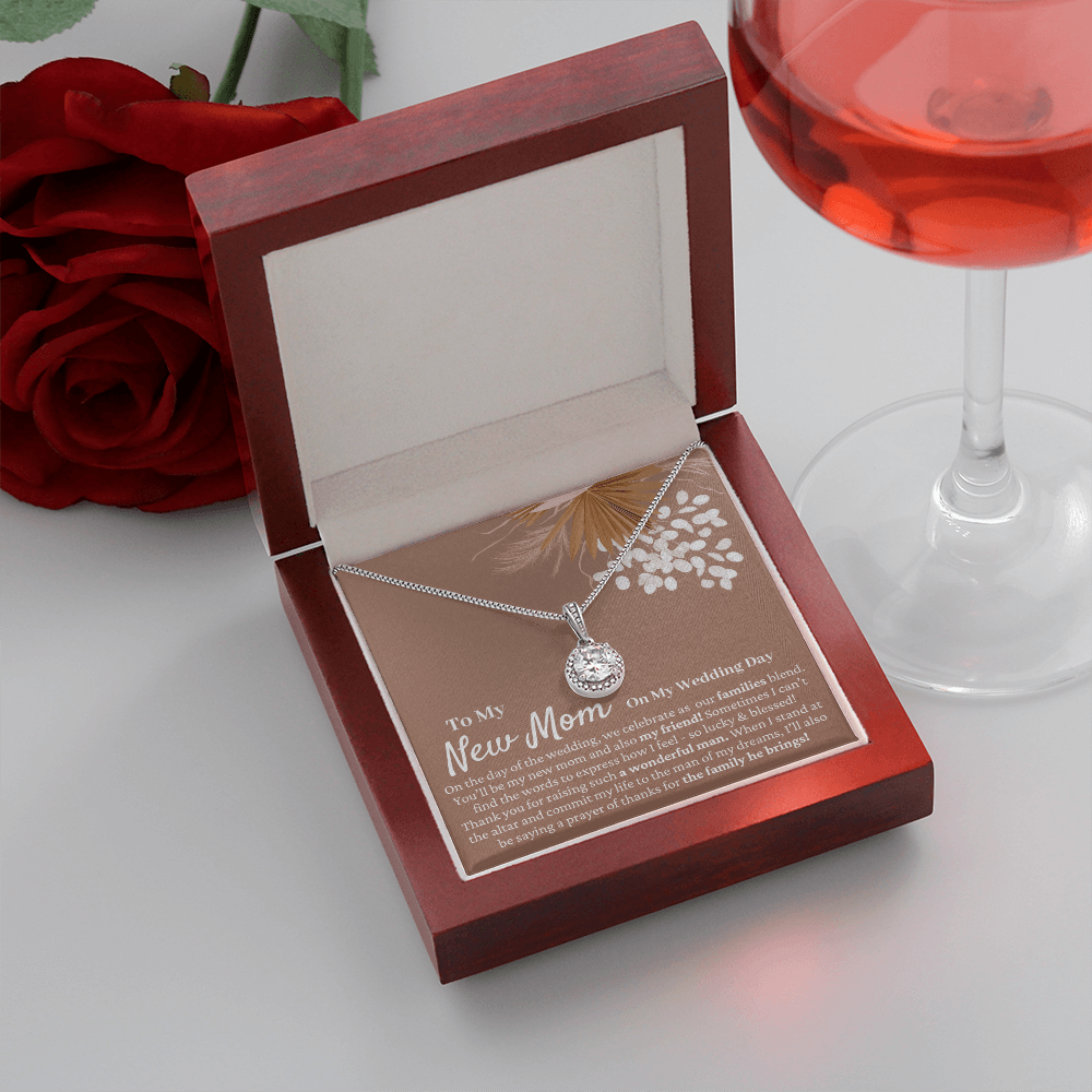 Mother in Law Wedding Gift from Bride - Mother of the Groom Necklace, Sentimental Future Mother-in-Law, Gift For MIL, Pampas Grass