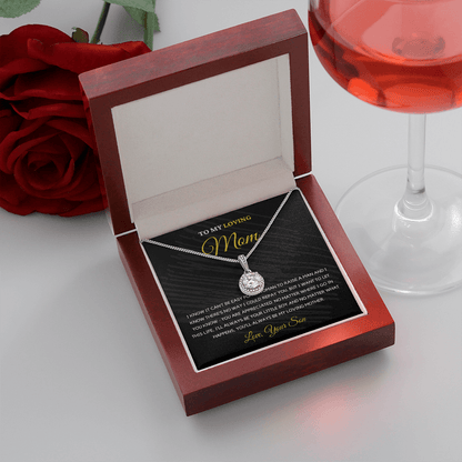 To My Loving Mom - Love Knot Necklace | Gift for Mother's Day From Son, I'll Always Be Your Little Boy, You'll Always Be My Loving Mother 1E