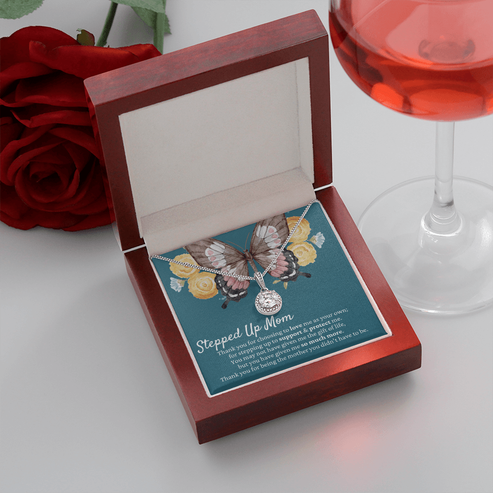 Stepped Up Mom Gift | Mother's Day Present, Butterfly Necklace, Bonus Mom, Meaningful Stepmom Gift, Unbiological Mom Gift, Birthday Idea