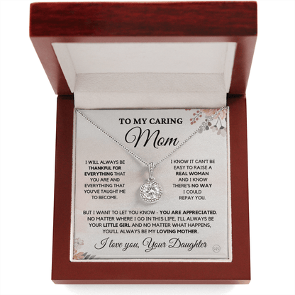 Mom - Forever Grateful - Necklace | Gift for Mother's Day, Gift for Mom From Daughter, Mother & Daughter, I'll Always Be Your Little Girl 3E