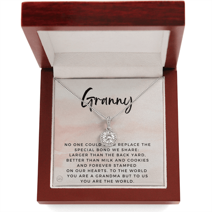 Gift for Granny | Grandmother Nickname, Grandma, Mother's Day Necklace, Birthday, Get Well, Missing You, Granny Definition, Christmas, From Family Grandkids  Granddaughter Grandson 1118aE