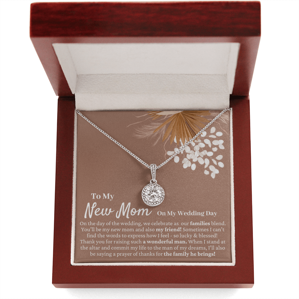 Mother in Law Wedding Gift from Bride - Mother of the Groom Necklace, Sentimental Future Mother-in-Law, Gift For MIL, Pampas Grass