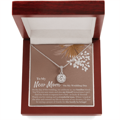 Mother in Law Wedding Gift from Bride - Mother of the Groom Necklace, Sentimental Future Mother-in-Law, Gift For MIL, Pampas Grass