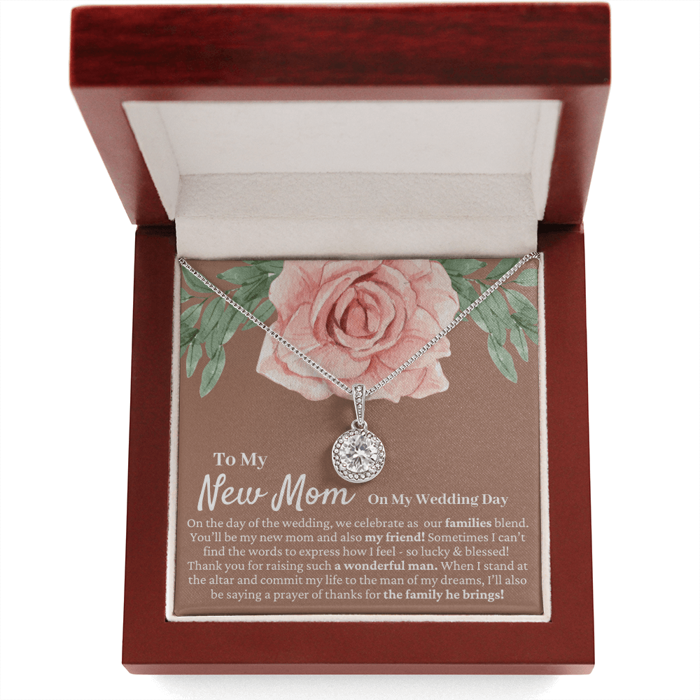 Mother in Law Wedding Gift from Bride - Mother of the Groom Necklace, Sentimental Future Mother-in-Law, Mother-In-Law Gift, Desert Rose