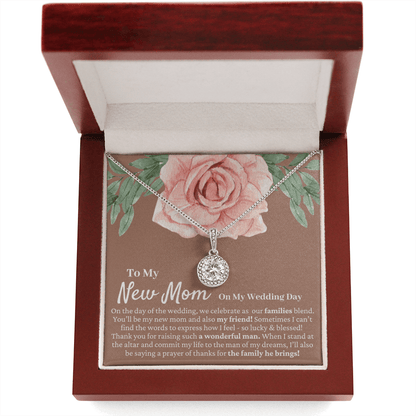 Mother in Law Wedding Gift from Bride - Mother of the Groom Necklace, Sentimental Future Mother-in-Law, Mother-In-Law Gift, Desert Rose