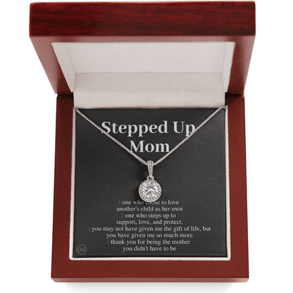Stepped Up Mom Necklace - Eternal Hope - Stepmom & Bonus Mom Gift