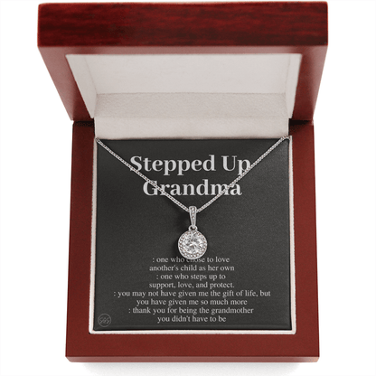 Stepped Up Grandma | Mother's Day Gift for Bonus Grandmother, Grand Mother, From Granddaughter, Second Mama, Foster Grandma Birthday 0419bE