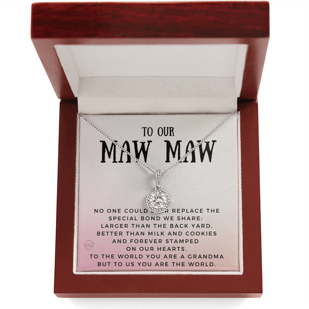 Gift for Maw Maw | Grandmother Nickname, Grandma, Mother's Day Necklace, Birthday, Get Well, Missing You, Maw Maw Definition, Christmas, From Family Grandkids  Granddaughter Grandson 1118bE