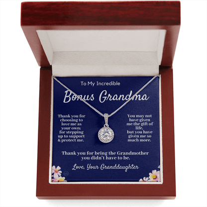 Stepped Up Grandma | Mother's Day Gift for Bonus Grandmother, Grand Mother, From Granddaughter, Second Mama, Foster Grandma Birthday 0419aE