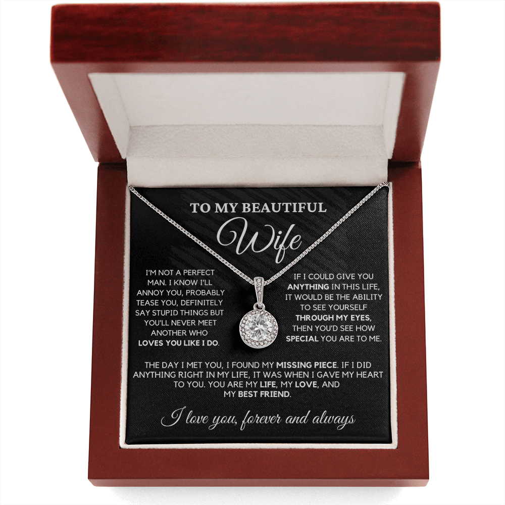 Romantic Gift for Wife - I Found My Missing Piece - Eternal Hope | Anniversary Gift from Husband, Soulmate Present, I Love My Wife