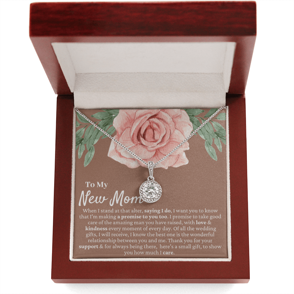 Mother in Law Wedding Gift from Bride - Mother of the Groom Necklace, Sentimental Future Mother-in-Law, MIL Gift, Desert Rose