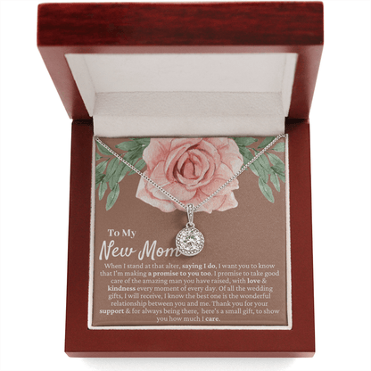 Mother in Law Wedding Gift from Bride - Mother of the Groom Necklace, Sentimental Future Mother-in-Law, MIL Gift, Desert Rose