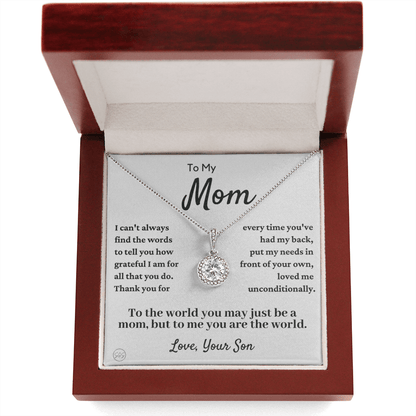 Mom - Loved Mother - Necklace | Gift for Mother From Son, Mother's Day Necklace, I'll Always Be Your Little Boy, Mom and Son, Eternal Hope