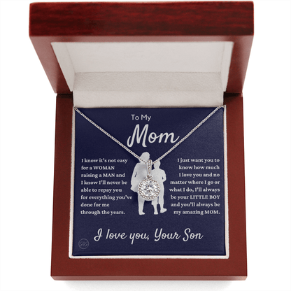 Mom - Always My Mother - Eternal Hope Necklace | Gift for Mother From Son, Mother's Day Present , I'll Always Be Your Little Boy