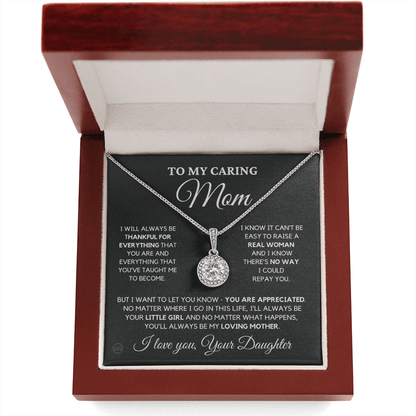 Mom - Forever Grateful - Necklace | Gift for Mother's Day, Gift for Mom From Daughter, Mother & Daughter, I'll Always Be Your Little Girl 2E