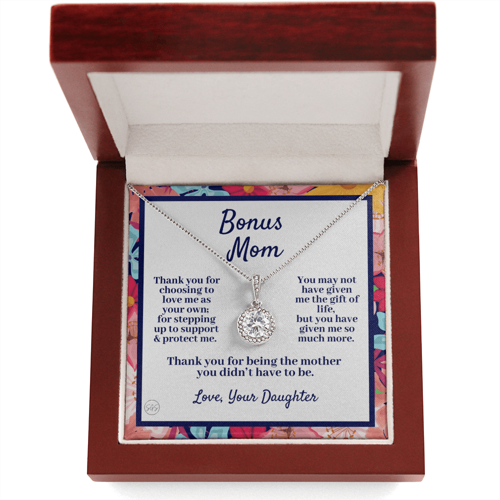 Bonus Mom Gift | Mother's Day Gift for Stepmom, Stepmother, Stepped Up Mom, Grandma, Second Mama, From Step Daughter Son, Birthday 0317lE