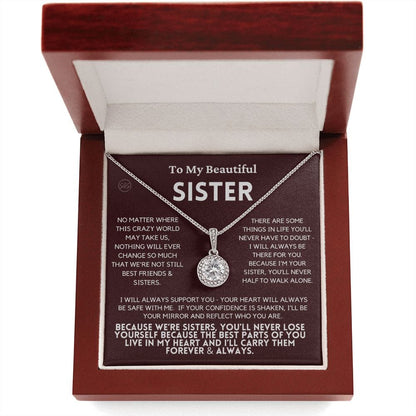Sister Gift | Sister Christmas Gift, Sister Necklace, Birthday Gift for My Sister, Sentimental Gift Sisters, Christmas Gifts for Sister, 2