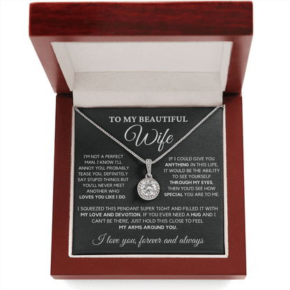 Romantic Gift for Wife - No One Loves You Like I Do - Eternal Hope Necklace