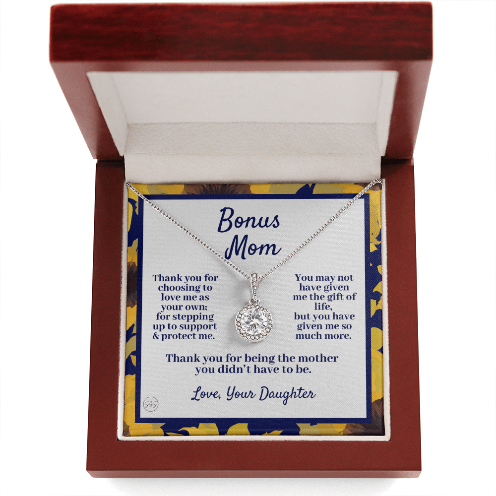 Bonus Mom Gift | Mother's Day Gift for Stepmom, Stepmother, Stepped Up Mom, Grandma, Second Mama, From Step Daughter Son, Birthday 0317nE