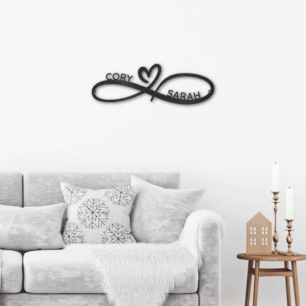 Eternal Love Custom Metal Wall Art - Personalized!