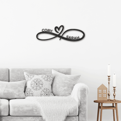 Eternal Love Custom Metal Wall Art - Personalized!